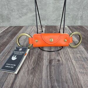 Handbag Handcuff Bag Restraint Security Cuff Strap Gift Orange Faux Leather New